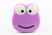 Frog figure contact lens storage kit, Color: purple